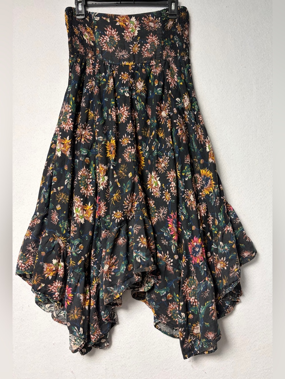 Natural Life Convertible Skirt Dress 2 in 1 Boho Floral Handkerchief Hem Size M - Picture 6 of 14